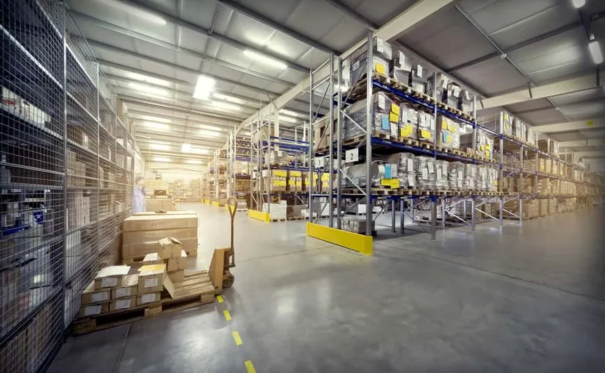 Logistics warehouse interior